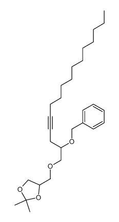 2,2-Dimethyl-4-[[(2-phenylmethoxy-4-hexadecynyl)oxy]methyl]-1,3-dioxolane结构式