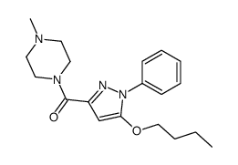 (5-butoxy-1-phenylpyrazol-3-yl)-(4-methylpiperazin-1-yl)methanone结构式