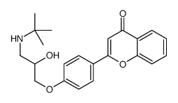 2-[4-[3-(tert-butylamino)-2-hydroxypropoxy]phenyl]chromen-4-one Structure