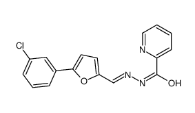 N-[(E)-[5-(3-chlorophenyl)furan-2-yl]methylideneamino]pyridine-2-carboxamide结构式