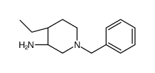 3-Piperidinamine,4-ethyl-1-(phenylmethyl)-,(3S,4R)-(9CI)结构式