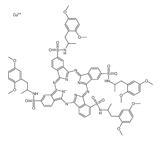 [N,N',N'',N'''-tetrakis[2-(2,5-dimethoxyphenyl)-1-methylethyl]-29H,31H-phthalocyanine-1,8,15,22-tetrasulphonamidato(2-)-N29,N30,N31,N32]copper picture