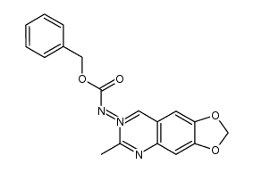 7-benzyloxycarbonylamino-6-methyl-[1,3]dioxolo[4,5-g]quinazolinium betaine结构式