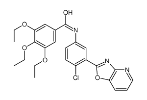 N-[4-chloro-3-([1,3]oxazolo[4,5-b]pyridin-2-yl)phenyl]-3,4,5-triethoxybenzamide Structure