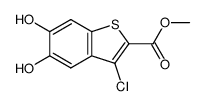 3-Chloro-5,6-dihydroxy-benzo[b]thiophene-2-carboxylic acid methyl ester结构式