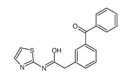 2-(3-benzoylphenyl)-N-(1,3-thiazol-2-yl)acetamide结构式