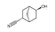 exo-5-Hydroxybicyclo[2.2.1]heptan-exo-2-carbonitril结构式