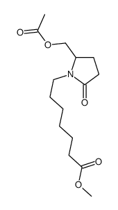 methyl 7-[2-(acetyloxymethyl)-5-oxopyrrolidin-1-yl]heptanoate Structure