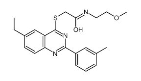 Acetamide, 2-[[6-ethyl-2-(3-methylphenyl)-4-quinazolinyl]thio]-N-(2-methoxyethyl)- (9CI) structure
