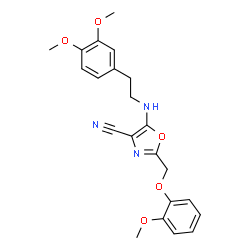 5-{[2-(3,4-Dimethoxyphenyl)ethyl]amino}-2-[(2-methoxyphenoxy)methyl]-1,3-oxazole-4-carbonitrile picture