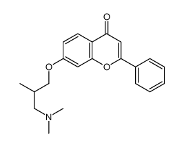 7-[3-(dimethylamino)-2-methylpropoxy]-2-phenylchromen-4-one结构式