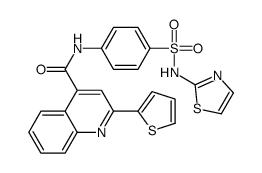 N-[4-(1,3-thiazol-2-ylsulfamoyl)phenyl]-2-thiophen-2-ylquinoline-4-carboxamide结构式