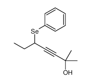 2-methyl-5-phenylselanylhept-3-yn-2-ol结构式