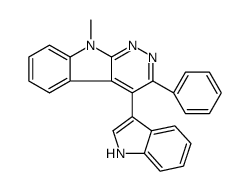 4-(1H-indol-3-yl)-9-methyl-3-phenylpyridazino[3,4-b]indole结构式
