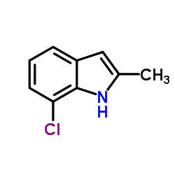 7-氯-2-甲基-1H-吲哚结构式