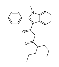 1-(1-methyl-2-phenylindol-3-yl)-4-propylheptane-1,3-dione Structure