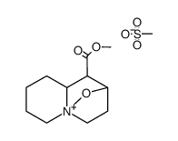 1-methoxycarbonyl-octahydro-2,5-epioxido-quinolizinium, methanesulfonate Structure