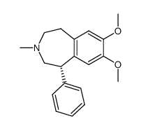 (-)-(S)-1-phenyl-N-methyl-7,8-dimethoxy-1,2,4,5-tetrahydro-3H-benz[d]azepine结构式