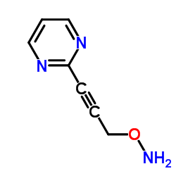 Pyrimidine, 2-[3-(aminooxy)-1-propynyl]- (9CI) structure