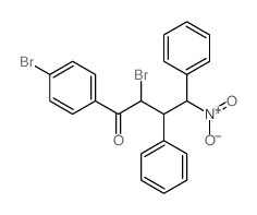 2-bromo-1-(4-bromophenyl)-4-nitro-3,4-diphenyl-butan-1-one Structure