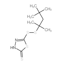 5-(2,4,4-trimethylpentan-2-yldisulfanyl)-3H-1,3,4-thiadiazole-2-thione Structure