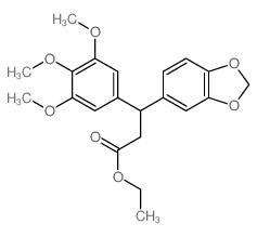 1,3-Benzodioxole-5-propanoicacid, b-(3,4,5-trimethoxyphenyl)-, ethylester structure