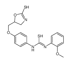 1-(2-methoxyphenyl)-3-[4-[(2-sulfanylidene-1,3-oxazolidin-5-yl)methoxy]phenyl]thiourea Structure