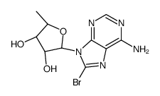 (2R,3R,4S,5R)-2-(6-amino-8-bromopurin-9-yl)-5-methyloxolane-3,4-diol Structure