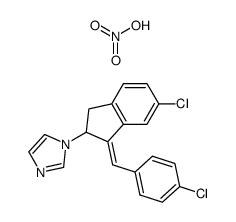 1-(4-chlorobenzylidene)-2-(imidazolyl-1)-6-chloroindane nitrate结构式