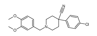 4-(4-chlorophenyl)-4-cyano-1-(3,4-dimethoxybenzyl)piperidine Structure