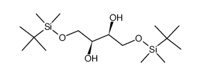 (2S,3S)-1,4-bis(1,1,2,2-tetramethyl-1-silapropoxy)butane-2,3-diol结构式