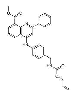 4-[4-(Allyloxycarbonylamino-methyl)-phenylamino]-2-phenyl-quinoline-8-carboxylic acid methyl ester Structure