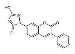 2-(2-oxo-3-phenyl-2H-chromen-7-yl)-1-oxy-2,3-dihydro-[1,2,3]triazol-4-one结构式