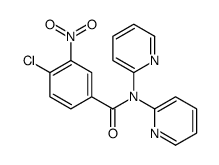 4-chloro-3-nitro-N,N-dipyridin-2-ylbenzamide结构式