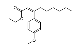 ethyl 3-(4-methoxyphenyl)dec-2-enoate结构式