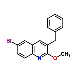 3-苄基-6-溴-2-甲氧基喹啉结构式