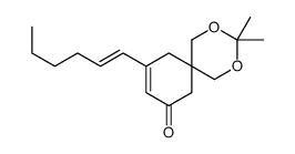 8-hex-1-enyl-3,3-dimethyl-2,4-dioxaspiro[5.5]undec-8-en-10-one Structure