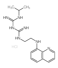 Guanidine,N-[imino[(1-methylethyl)amino]methyl]-N'-[2-(8-quinolinylamino)ethyl]-,hydrochloride (1:1)结构式