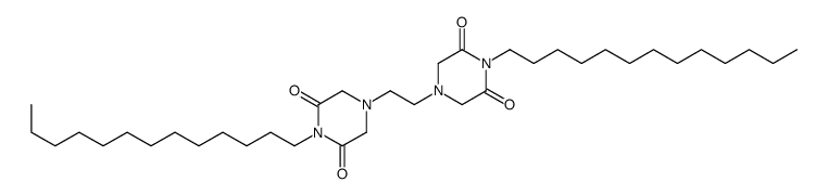 4-[2-(3,5-dioxo-4-tridecylpiperazin-1-yl)ethyl]-1-tridecylpiperazine-2,6-dione Structure