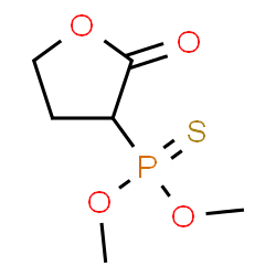 (Tetrahydro-2-oxofuran-3-yl)phosphonothioic acid O,O-dimethyl ester Structure