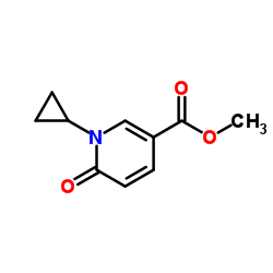 Methyl 1-cyclopropyl-6-oxo-1,6-dihydro-3-pyridinecarboxylate结构式