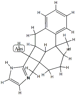 2,3,3a,4,4a,5,9b,9c-Octahydro-4-(1H-imidazol-2-yl)-3a,9b-dimethyl-1H-cyclobuta[jk]phenanthren-4-ol结构式