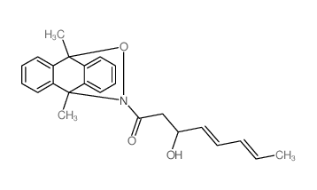 12-(3-hydroxy-octa-4,6-dienoyl)-9,10-dimethyl-9,10-dihydro-10,9-oxaazaethano-anthracene结构式