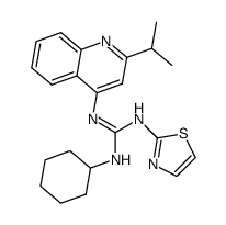 N-cyclohexyl-N'-(2-isopropyl-quinolin-4-yl)-N''-thiazol-2-yl-guanidine Structure