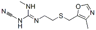 1-Cyano-3-methyl-2-[2-[[(4-methyloxazol-5-yl)methyl]thio]ethyl]guanidine structure