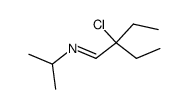 N-(2-chloro-2-ethyl-1-butylidene)isopropylamine Structure