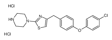 1-(4-((4-(4-Chlorophenoxy)phenyl)methyl)-2-thiazolyl)piperazine dihydr ochloride Structure