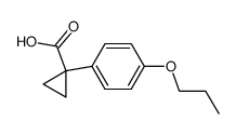 1-(4-propoxyphenyl)cyclopropane-1-carboxylic acid结构式
