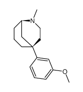 (1R,5S)-(-)-5-(3-methoxyphenyl)-2-methyl-2-aza-bicyclo[3.3.1]nonane结构式