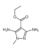ethyl 3,5-diamino-1-methylpyrazole-4-carboxylate结构式